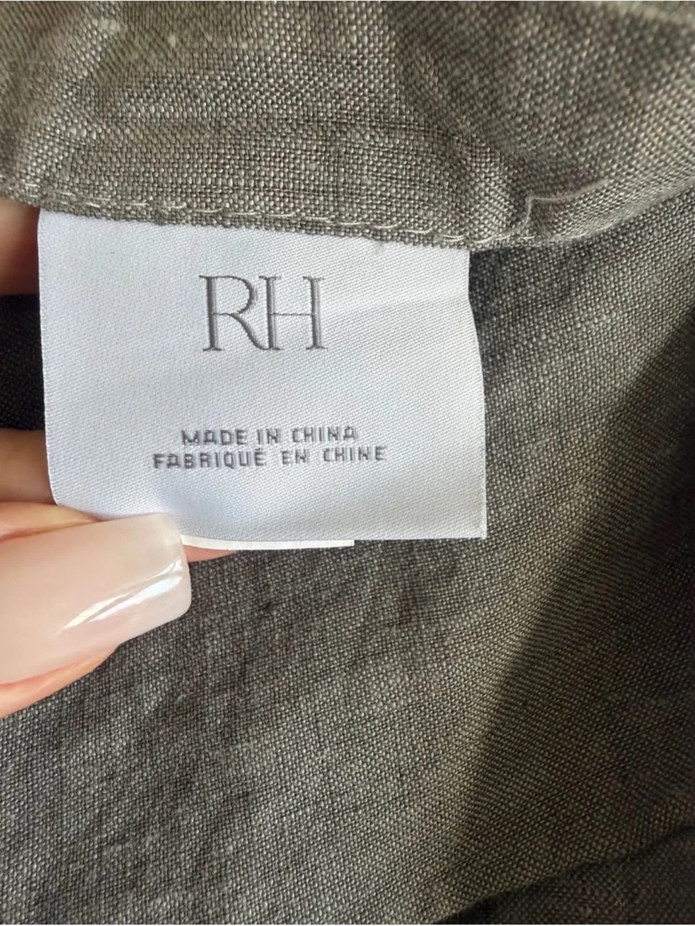 Restoration Hardware Stonewashed Belgian Linen King Lounger Shams(2) Dark Gray